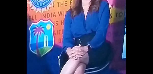  SPICY HOT INDIAN TV ANCHOR CRICKET SHOW